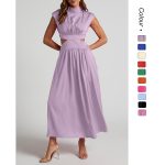 colorful silk dress feminine summer joyful