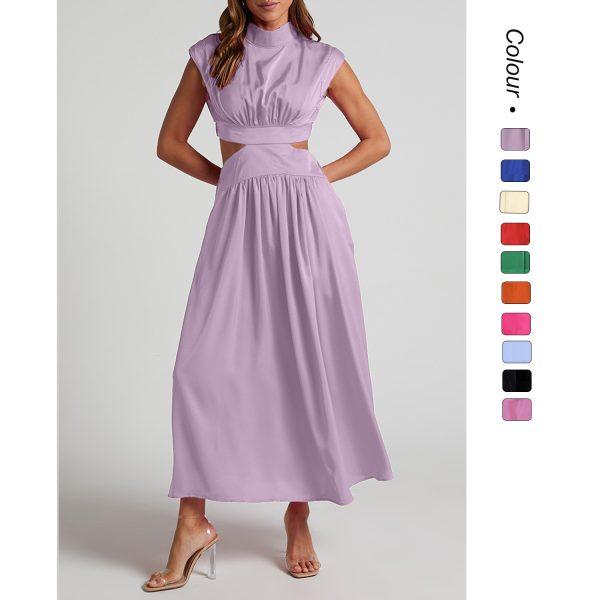 colorful silk dress feminine summer joyful