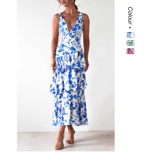 designed graphed dress colorful