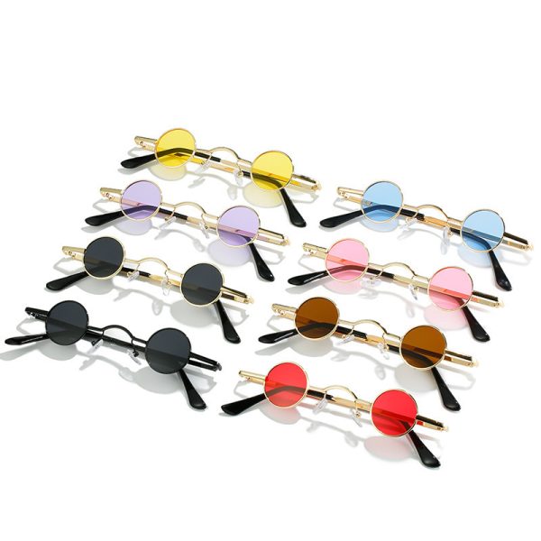 Small Frame Round Vintage Sunglasses Children's Style Mini Small Round Frame Prince Glasses Glasses Hip Hop Sunglasses Fashion