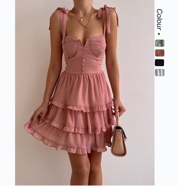 colorful short dress designed
