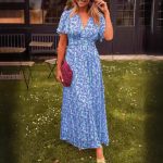 Printed Wrap Dress - Image 3