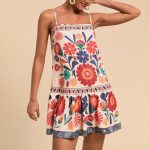Vibrant Ruffle Dress