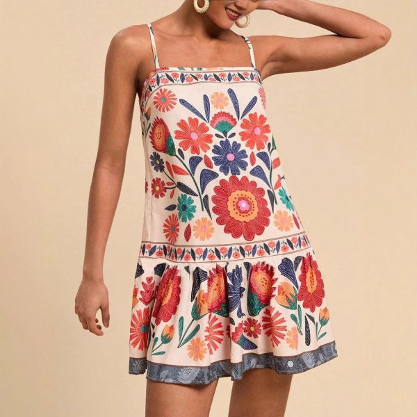 Vibrant Ruffle Dress