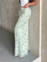 Amyway [fresh vintage] vintage line floral mesh skirt women's drape fishtail hip skirt - Image 2