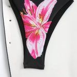 The new foreign trade cross-border European and American style sexy print three-piece swimsuit Amazon charm lily fixed print - Image 4