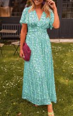 Printed Wrap Dress - Image 4
