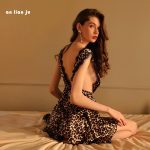 Crush orange sexy lingerie sexy pure desire eyelash pajamas lace stitching suspender skirt leopard satin nightdress